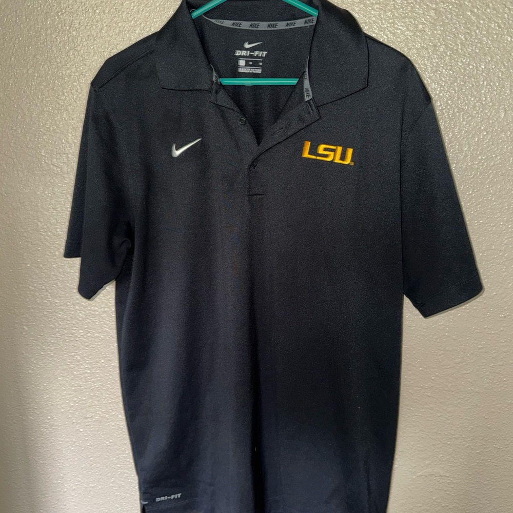 Nike Men's Black LSU Dri-FIT Polo Shirt
